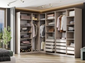 Гардеробная Эккервуд (меланж) в Томмоте - tommot.mebel-nsk.ru | фото