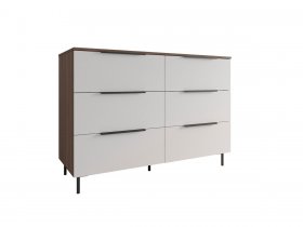 Комод 1300 Роза (орех франклин карамельный/бежевый скин) в Томмоте - tommot.mebel-nsk.ru | фото