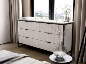 Комод 6 ящиков Нора (персидский жемчуг) в Томмоте - tommot.mebel-nsk.ru | фото
