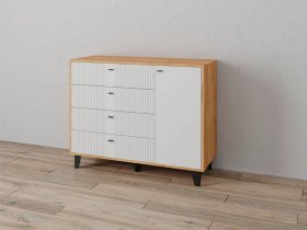 Комод «Катрин-13» (дуб крафт золотой/карбон фарфор) в Томмоте - tommot.mebel-nsk.ru | фото