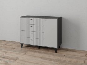 Комод «Катрин-13» (графит/светло-серый) в Томмоте - tommot.mebel-nsk.ru | фото