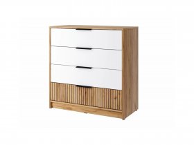 Комод КМ-001 Ивис (дуб крафт золотой/белый) в Томмоте - tommot.mebel-nsk.ru | фото