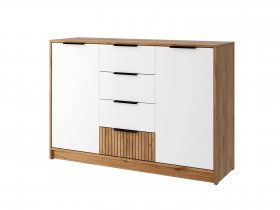 Комод КМ-002 Ивис (дуб крафт золотой/белый) в Томмоте - tommot.mebel-nsk.ru | фото