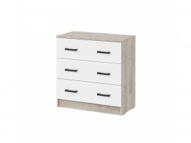 Комод КМ-02 Ронда (дуб крафт серый/дуб крафт белый) в Томмоте - tommot.mebel-nsk.ru | фото