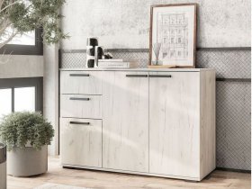 Комод Стандарт-3 NEW (дуб крафт белый) в Томмоте - tommot.mebel-nsk.ru | фото