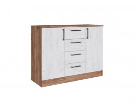 Комод Вегас (дуб крафт табачный/дуб крафт белый) в Томмоте - tommot.mebel-nsk.ru | фото