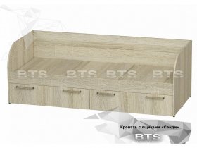 Кровать детская Сенди КР-01 (BTS) в Томмоте - tommot.mebel-nsk.ru | фото