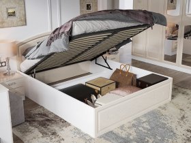 Кровать двуспальная 1,6 м Венеция КРМП-160 с подъемным механизмом в Томмоте - tommot.mebel-nsk.ru | фото