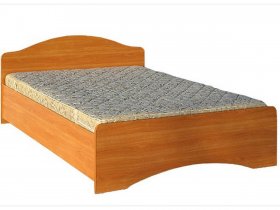 Кровать двуспальная 1,6м-1 (круглая спинка) в Томмоте - tommot.mebel-nsk.ru | фото