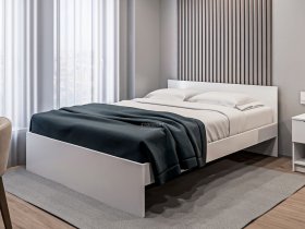 Кровать двуспальная 1,6м Бруклин СБ-3354 (белый) в Томмоте - tommot.mebel-nsk.ru | фото