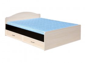 Кровать  двуспальная с ящиками 1,6м-1 (круглая спинка) в Томмоте - tommot.mebel-nsk.ru | фото