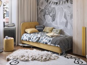 Кровать односпальная Лео 0,9 м в Томмоте - tommot.mebel-nsk.ru | фото