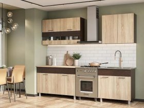 Кухонный гарнитур Босфор 2,0м (дуб сонома/венге) в Томмоте - tommot.mebel-nsk.ru | фото