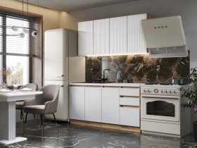 Кухонный гарнитур Ника 1,6 м (белый) в Томмоте - tommot.mebel-nsk.ru | фото