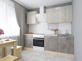 Модульная кухня Йота (пикард/цемент) в Томмоте - tommot.mebel-nsk.ru | фото