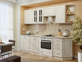 Модульная кухня Классика-1 (дуб молочный) в Томмоте - tommot.mebel-nsk.ru | фото