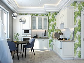 Модульная кухня Ницца (дуб кремовый) в Томмоте - tommot.mebel-nsk.ru | фото