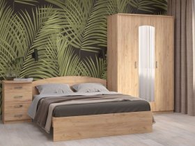 Модульная спальня Ирина (дуб крафт золотой) в Томмоте - tommot.mebel-nsk.ru | фото