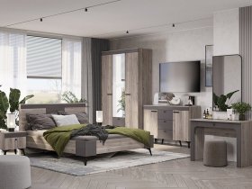 Модульная спальня Кассандра (дуб смоки/MF14) в Томмоте - tommot.mebel-nsk.ru | фото