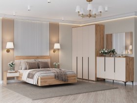 Модульная спальня Сицилия (дуб альпийский/тефия) в Томмоте - tommot.mebel-nsk.ru | фото