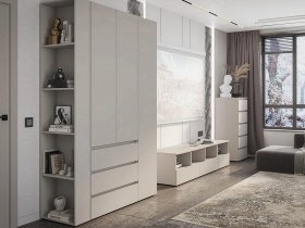 Модульная стенка Люмо (кашемир) в Томмоте - tommot.mebel-nsk.ru | фото