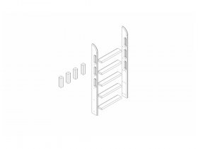 Пакет №10 Прямая лестница и опоры для двухъярусной кровати Соня в Томмоте - tommot.mebel-nsk.ru | фото