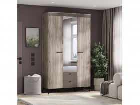 Шкаф 3-х створчатый ШК-08 Кассандра (дуб смоки/MF14) в Томмоте - tommot.mebel-nsk.ru | фото