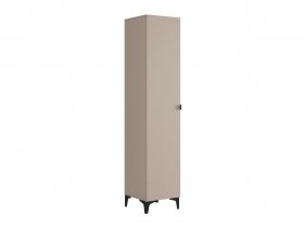 Шкаф однодверный Рич (кашемир/фрапучино матовый/черный) в Томмоте - tommot.mebel-nsk.ru | фото