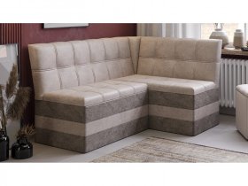 Скамья угловая «Оскар» исп. 2 (микровелюр Wellmart Dark Beige/Latte) в Томмоте - tommot.mebel-nsk.ru | фото