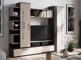 Стенка «Дакота» (венге/дуб молочный) в Томмоте - tommot.mebel-nsk.ru | фото