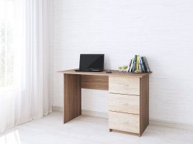 Стол письменный Сити-1 (ясень шимо темный/дуб сонома) в Томмоте - tommot.mebel-nsk.ru | фото