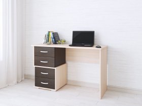 Стол письменный Сити-2 (венге/дуб молочный) в Томмоте - tommot.mebel-nsk.ru | фото