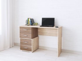 Стол письменный Сити-2 (ясень шимо темный/дуб сонома) в Томмоте - tommot.mebel-nsk.ru | фото