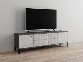 Тумба под ТВ Парус-10 (графит/мальта) в Томмоте - tommot.mebel-nsk.ru | фото