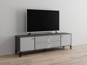 Тумба под ТВ Парус-10 (графит/светло-серый) в Томмоте - tommot.mebel-nsk.ru | фото