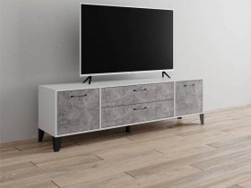 Тумба под ТВ Парус-13 (белый/ателье светлое) в Томмоте - tommot.mebel-nsk.ru | фото