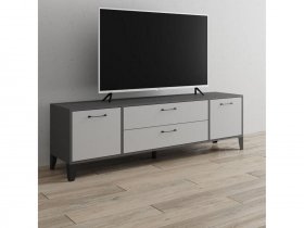 Тумба под ТВ Парус-13 (графит серый/камень серый) в Томмоте - tommot.mebel-nsk.ru | фото