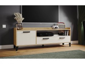 Тумба под ТВ Парус-8 (дуб крафт золотой/кашемир) в Томмоте - tommot.mebel-nsk.ru | фото