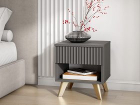 Тумба прикроватная Эккервуд (графит) в Томмоте - tommot.mebel-nsk.ru | фото
